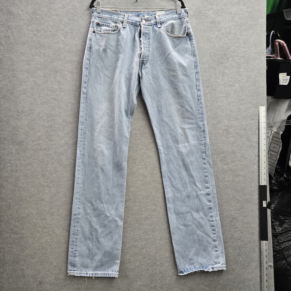 VINTAGE Levi's 501 Men Jeans 34X36 Blue Denim Y2K Original Fit Straight Leg READ